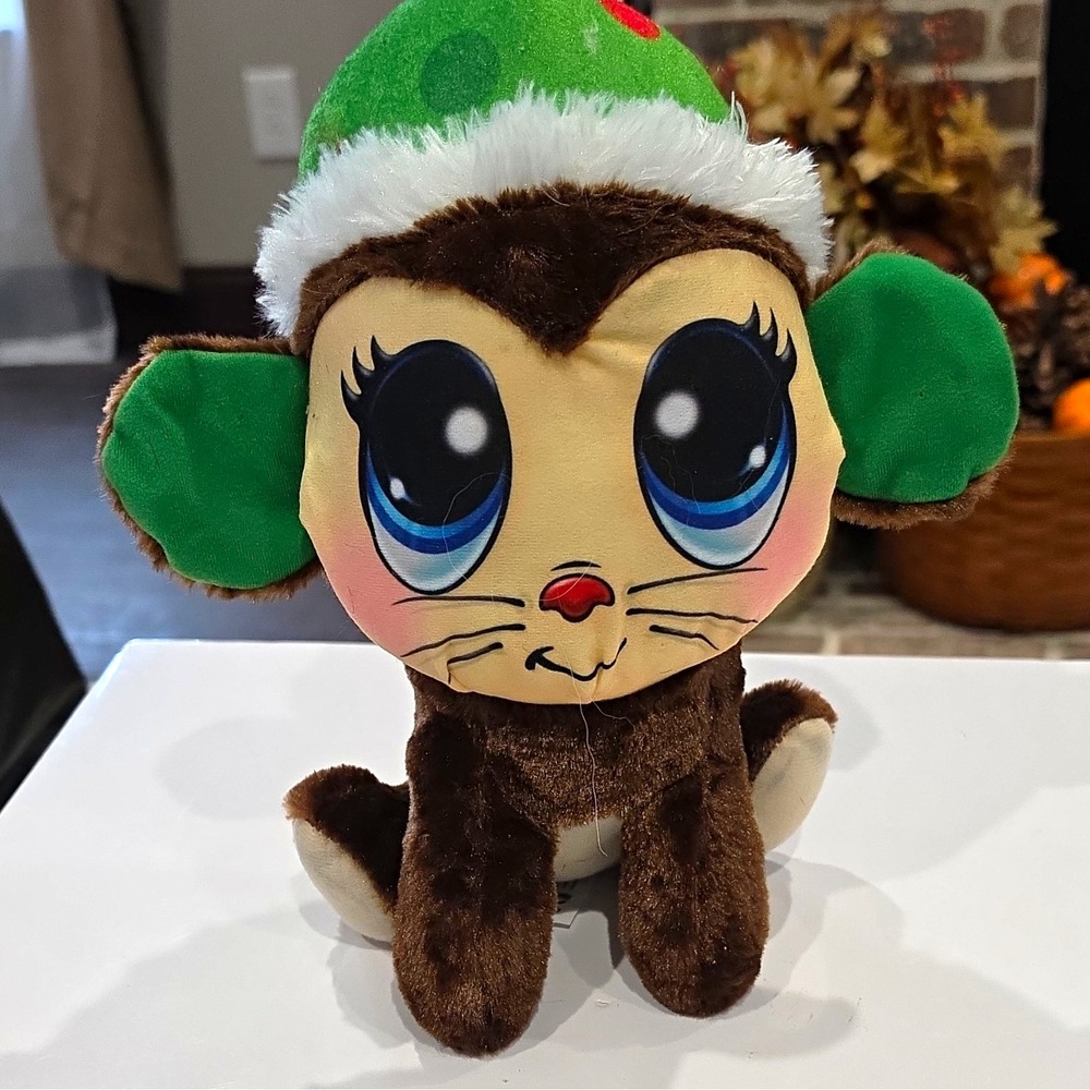 Classic Toy Co. Christmas Mouse Plush Stuffed Animal Washable Green Hat cute